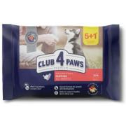 Club 4 paws влажный корм для щенков всех пород с индейкой, 80 г (Акция 5+1)